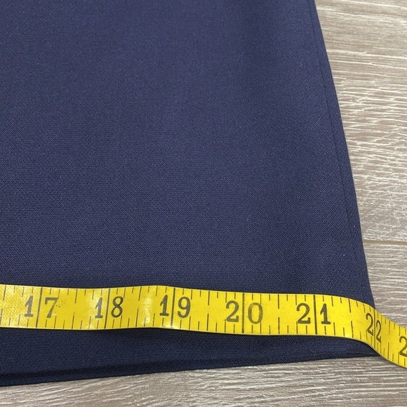 Loft Navy Center Pleat Lined Skirt 8 - Picture 6 of 11